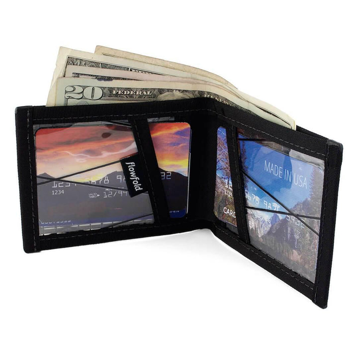 Wallet - RFID Blocking Vanguard Bifold (Black) by Flowfold
