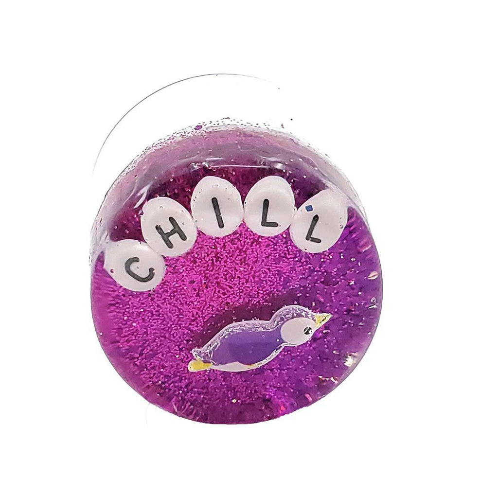 Shower Art - Mini - Chill - Penguin (Magenta Pink) by Ugly Baby