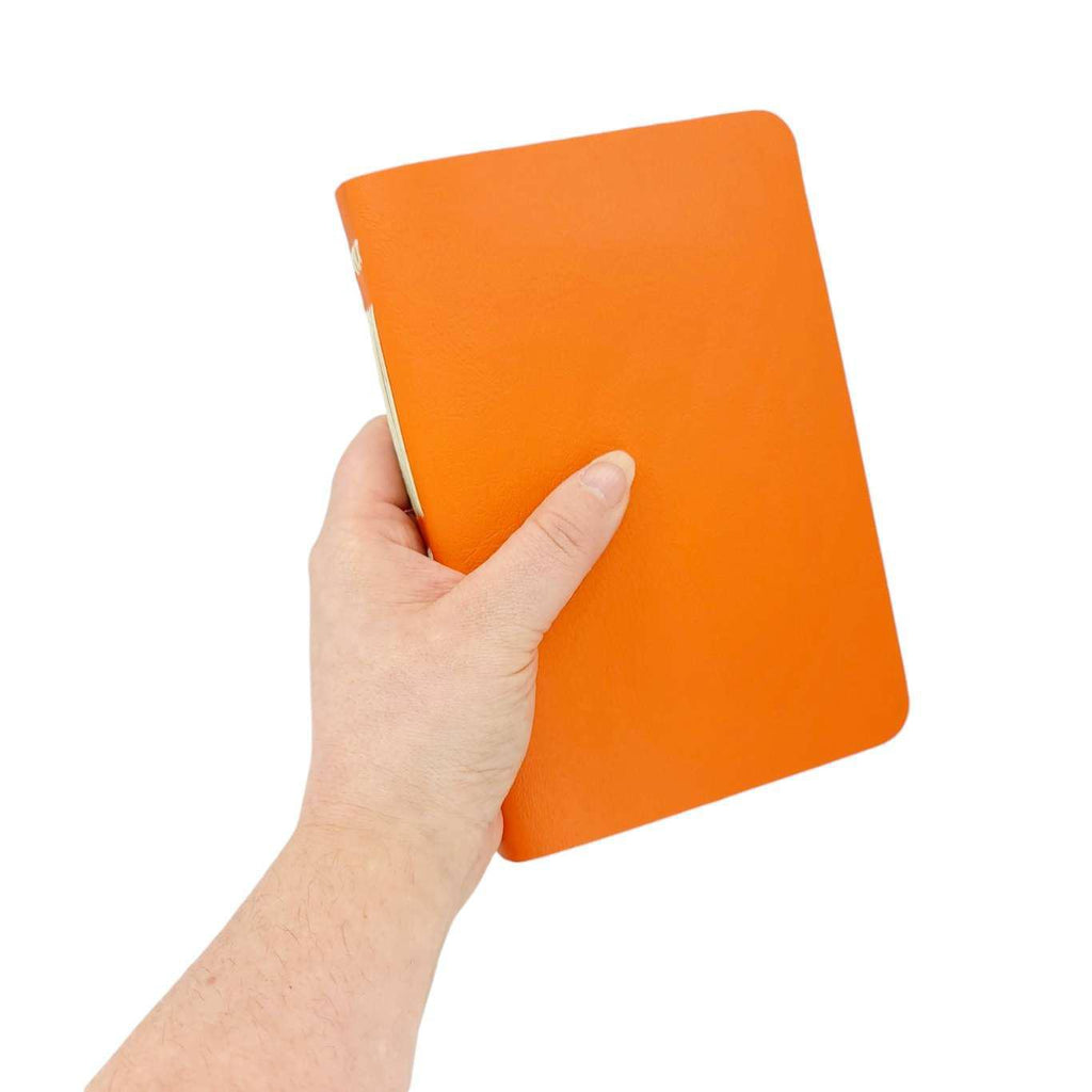 Journal - Orange Mixed Paper Notebook (Large or Small) by Original Brooks