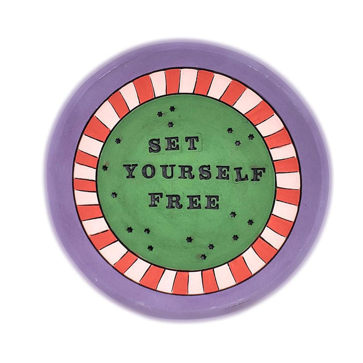 Ring Dish - 5in - Set Yourself Free (Assorted Colors) by Leslie Jenner Handmade