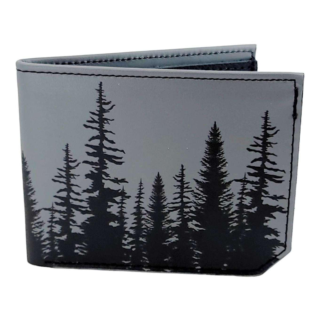 Leather Wallet - Aspen Trees Printmaker (Gray) by Backerton