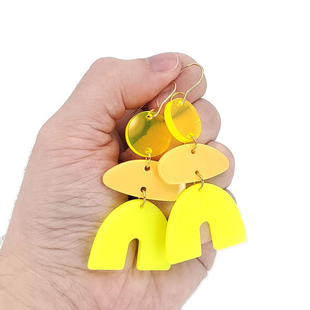 Earrings - Chubby Arch (Neon Citrus) by Chubby Bunny