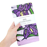 Tea Towel - Irises by Lauren Nishizaki, image 2 of 3
