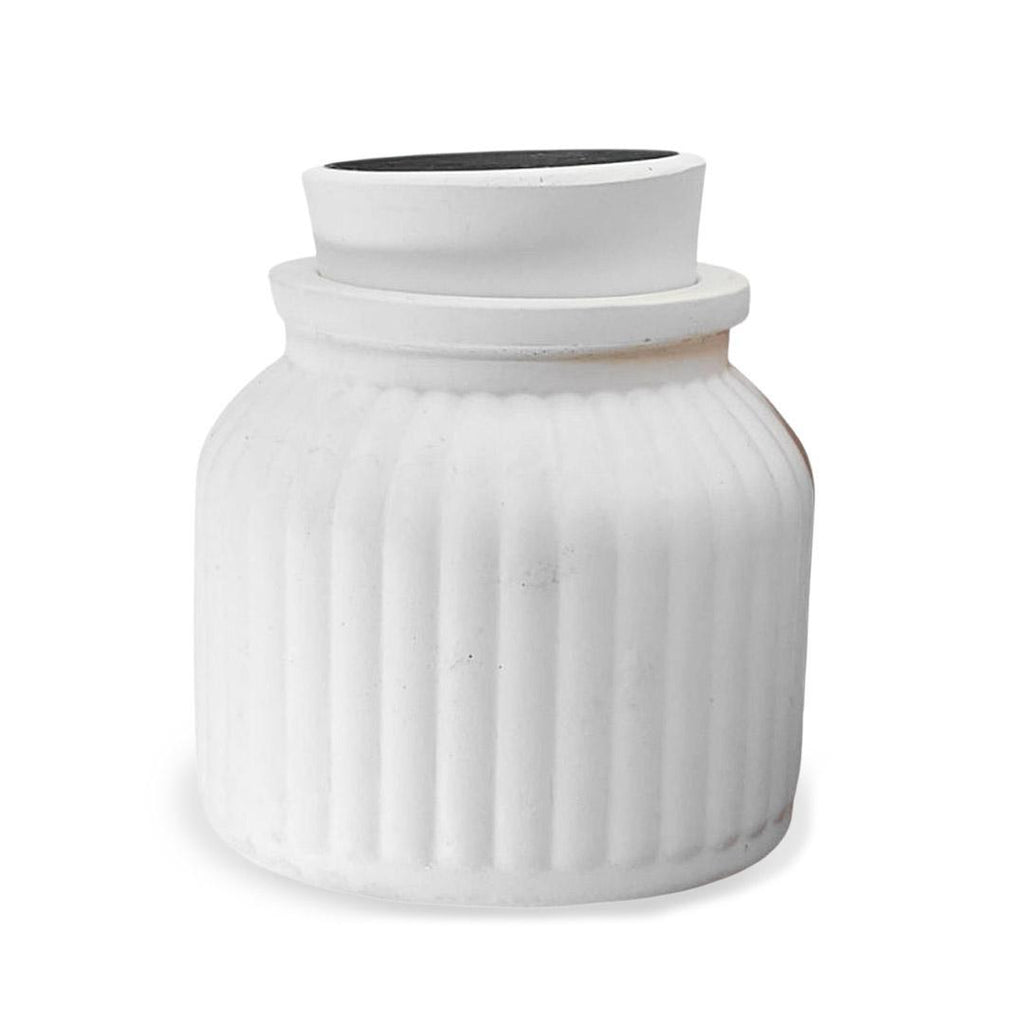 Match Holder - Ribbed Western Style with Lid (White) by Tenn Prairie