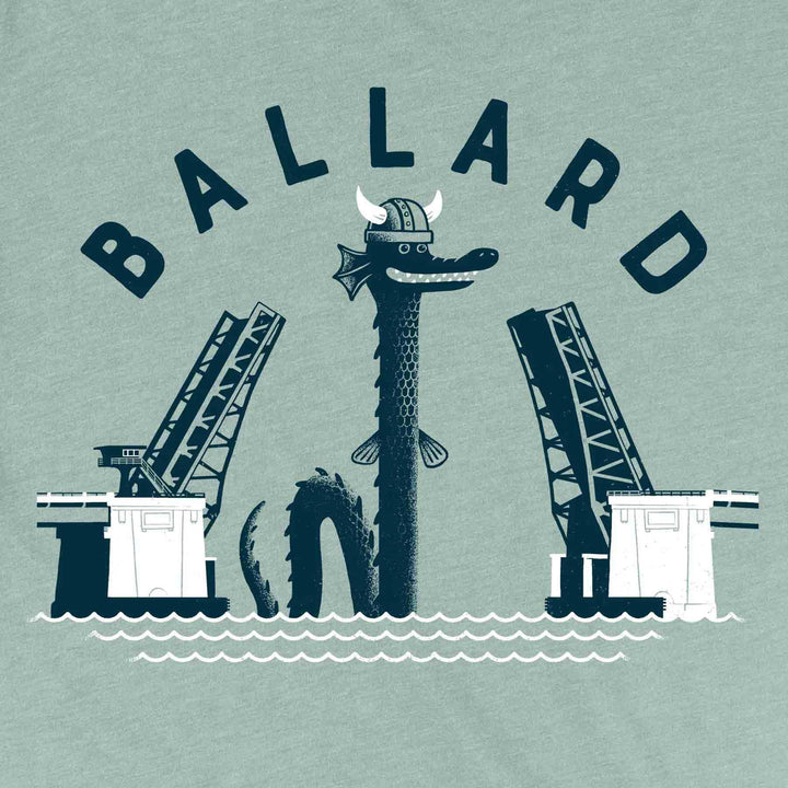Adult Crew Neck - Ballard Bridge Heather Dusty Blue Tee (XS - 3XL) by Factory 43