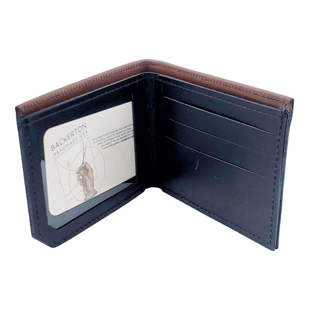 Leather Wallet - Geometric Trees (Brown) by Backerton