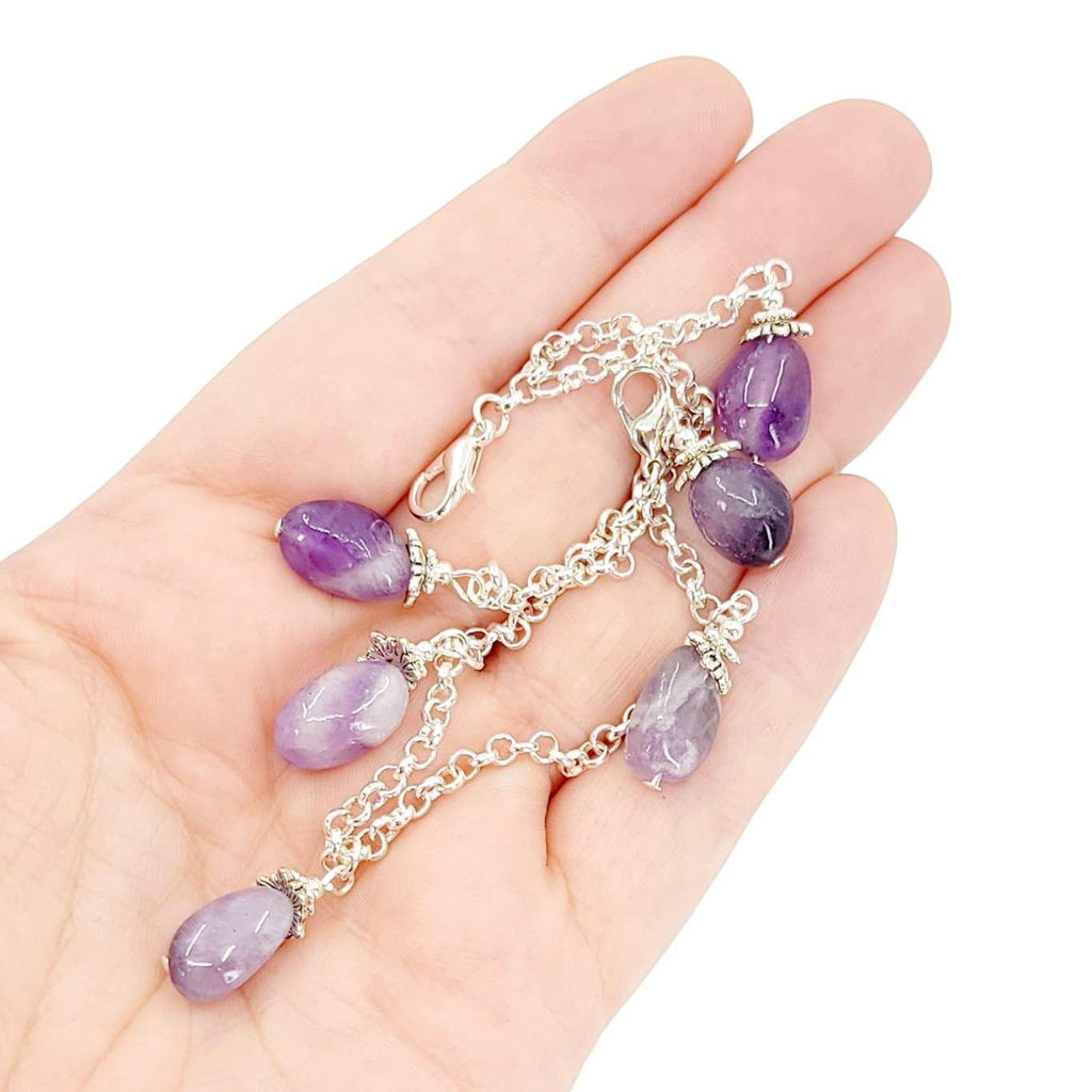 Mask Chain - Stone Drops (Amethyst) by Tiny Aloha