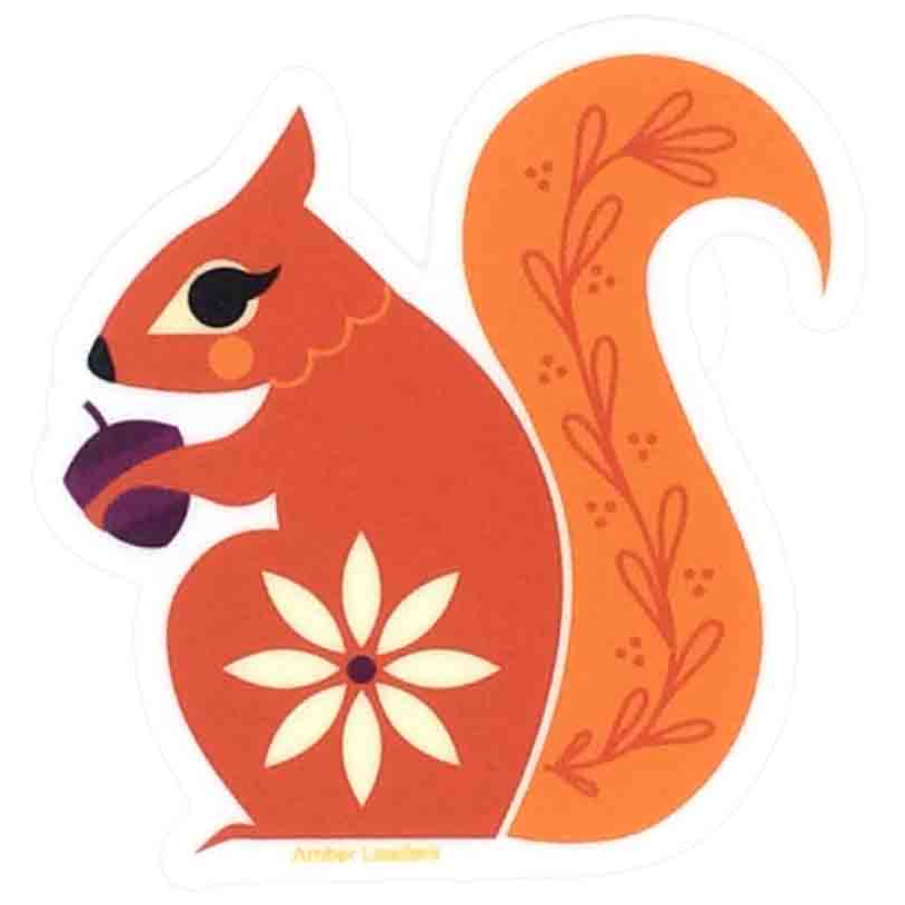 Sticker - Red Squirrel by Amber Leaders Designs