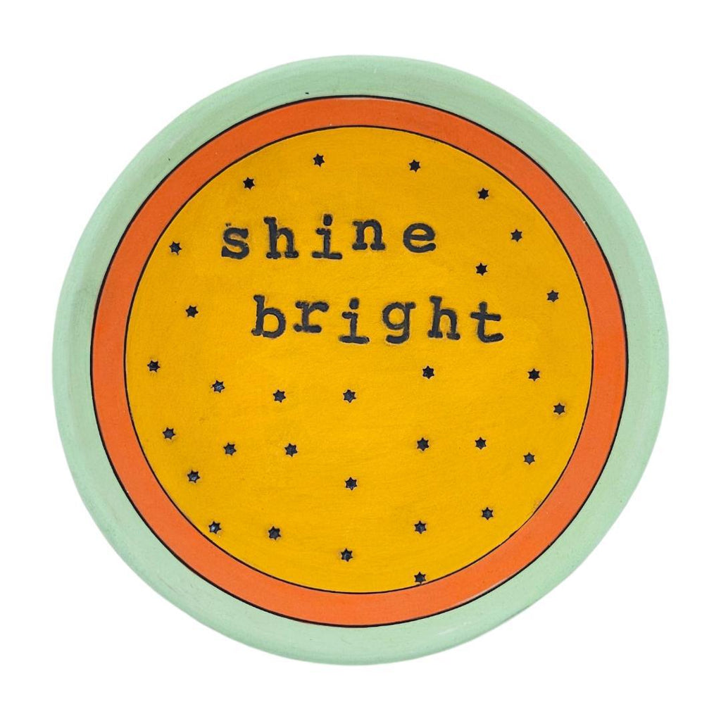 Ring Dish - 5in - Shine Bright (Mustard Yellow) by Leslie Jenner Handmade