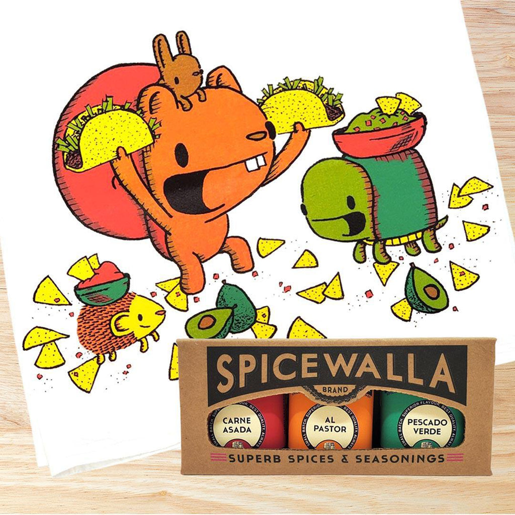 Gift Bundle - Taco Night Celebration Set - Tea Towel and Spice Set