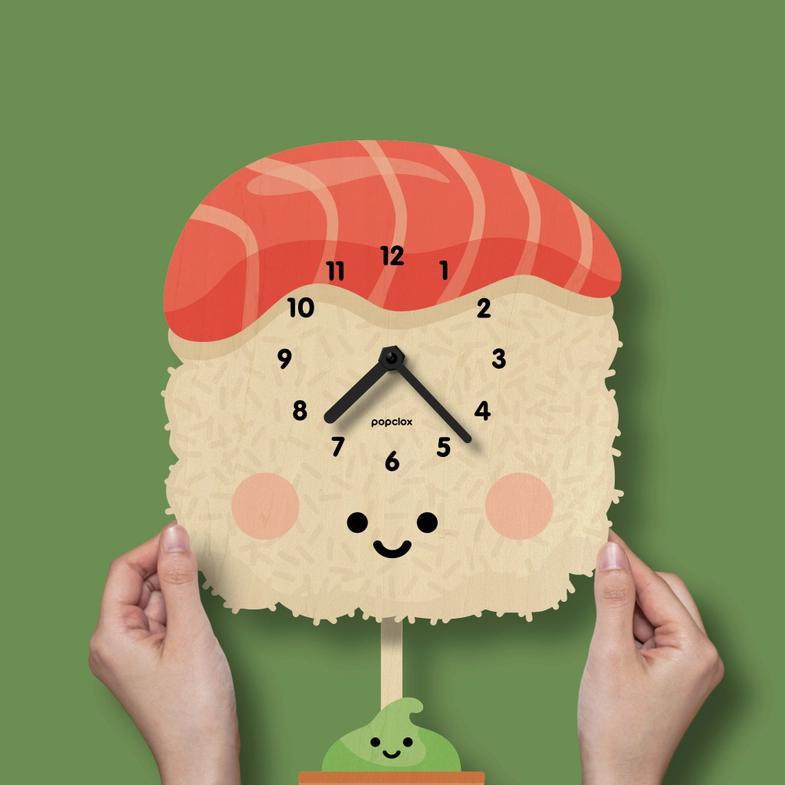 Wood Clock - Sushi Pendulum by Popclox