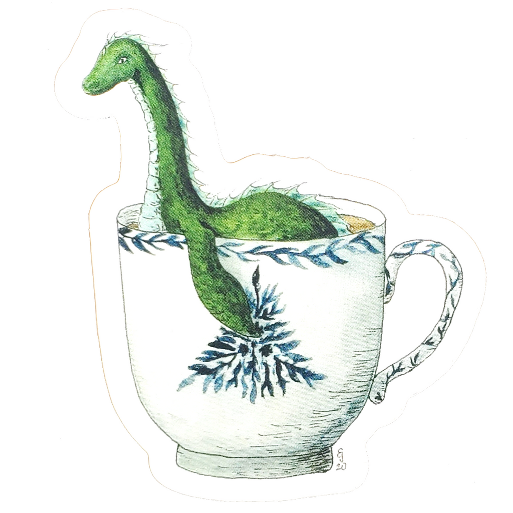 Sticker - Loch Ness Monster in a Teacup by Lizzy Gass