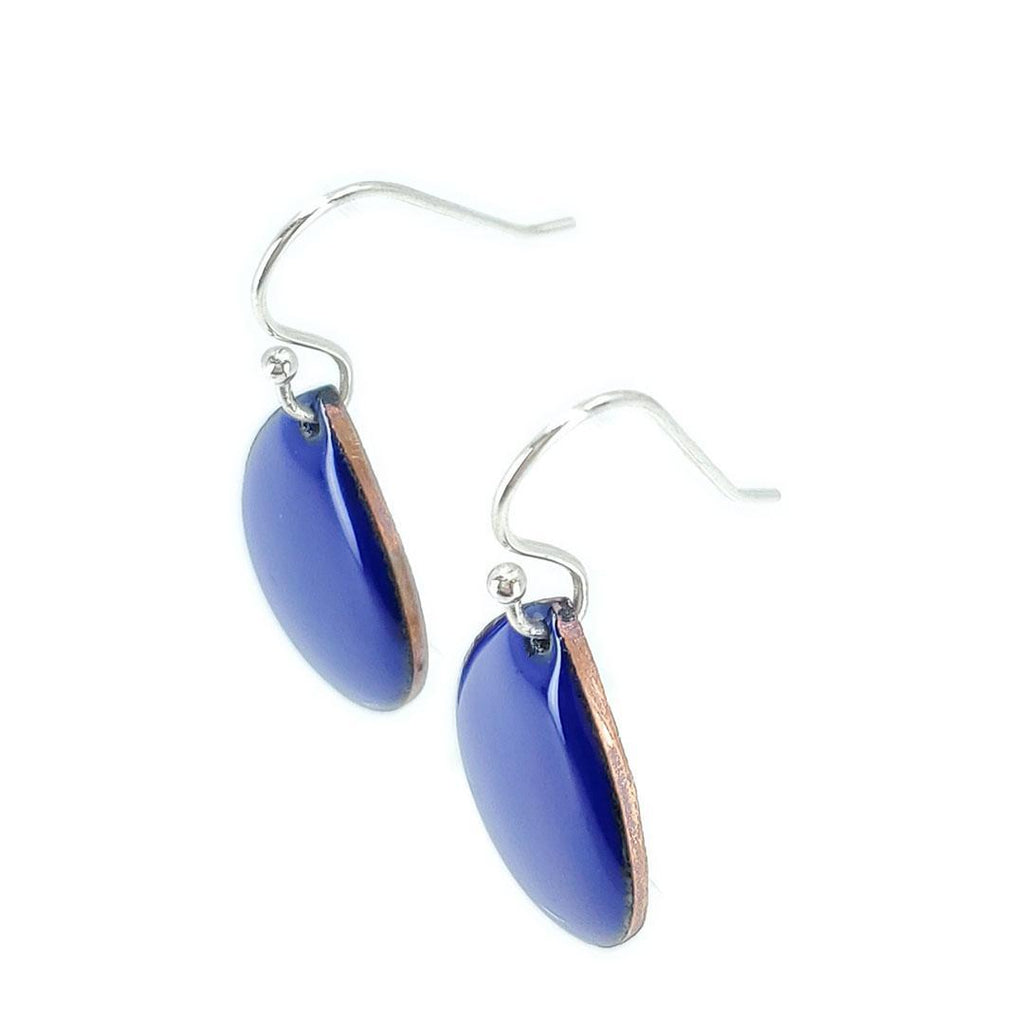 Earrings - Small Teardrop Solid (Cobalt Blue) by Magpie Mouse Studios