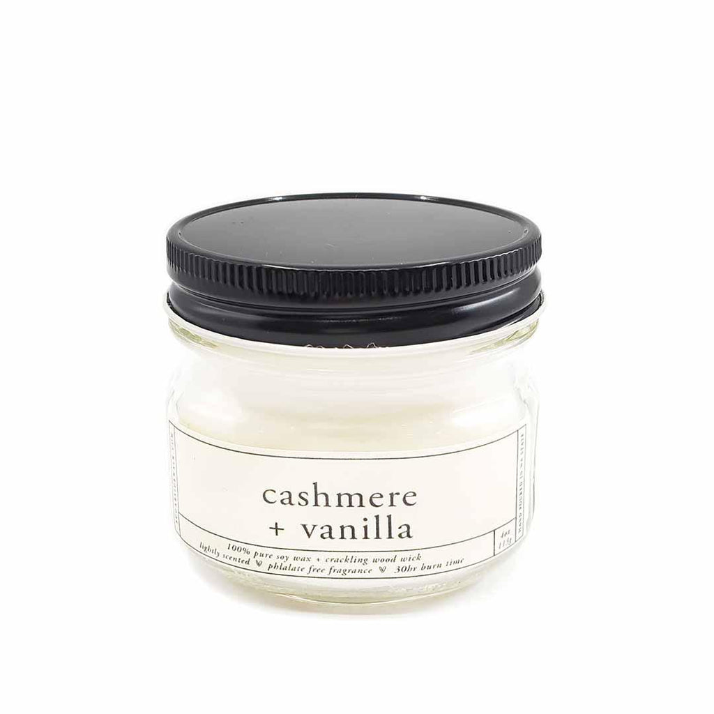 Candles - Cashmere Vanilla Soy Wax Wooden Wick (Asst Sizes) by Sugar Sidewalk