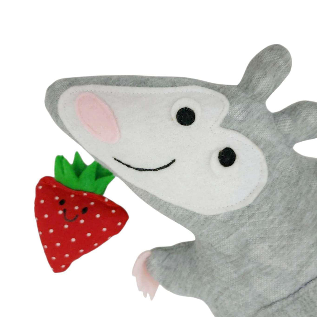 Plush - Happy Opossum (Strawberry) by The Happy Groundhog Studio
