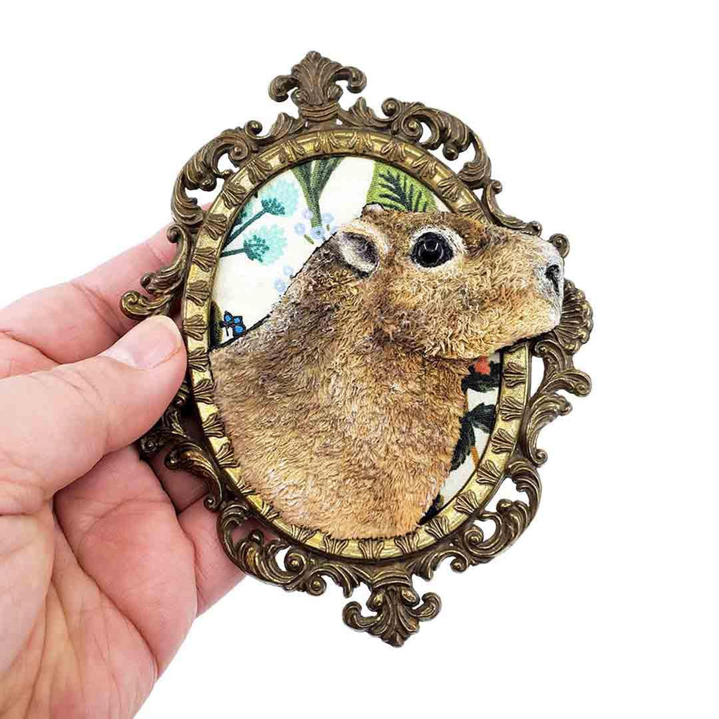 Applique Art - 5 x 4 - Capybara by Alise Giddens of Chubby Bunny