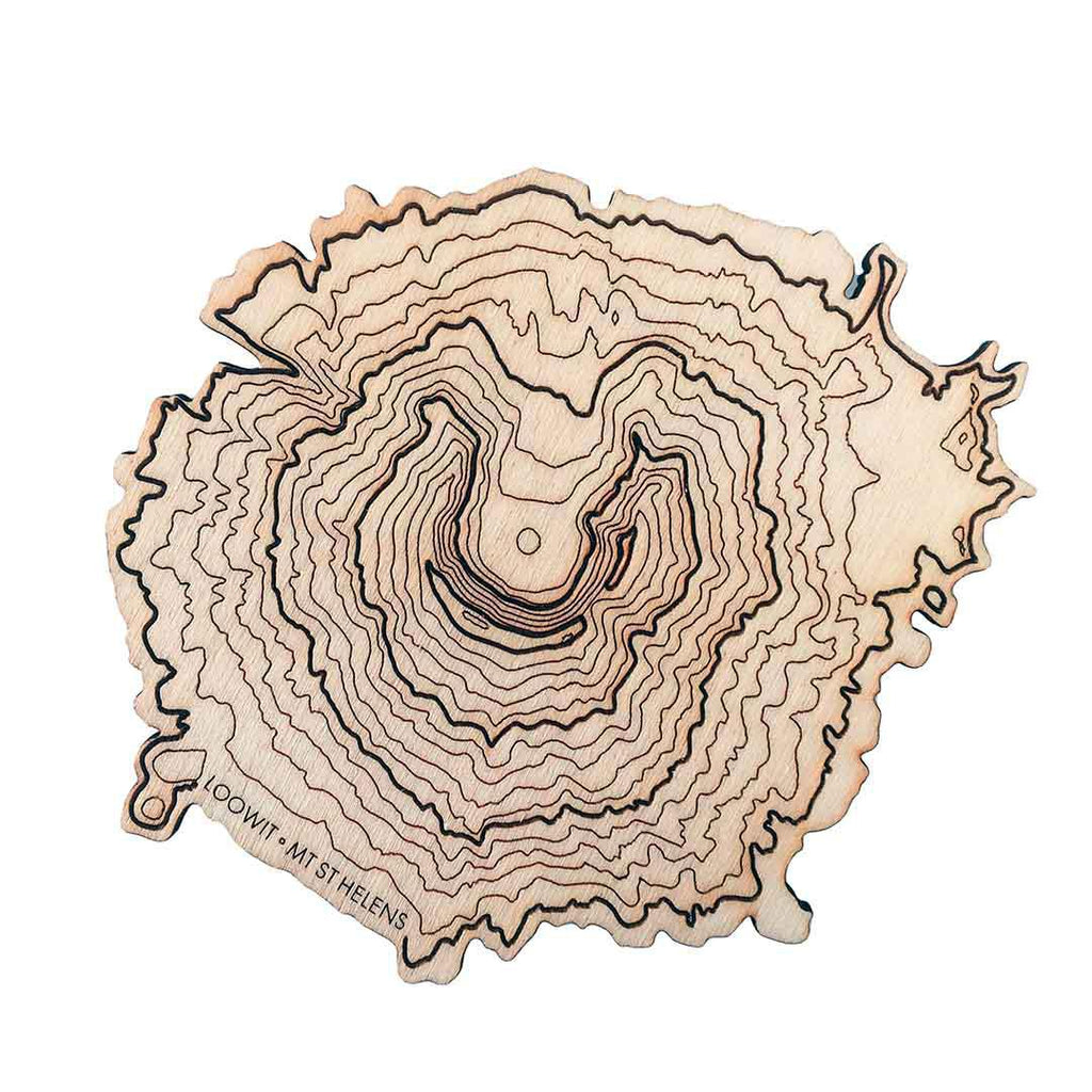 Coasters Single - Mt. St. Helens Topographic Coaster by SML