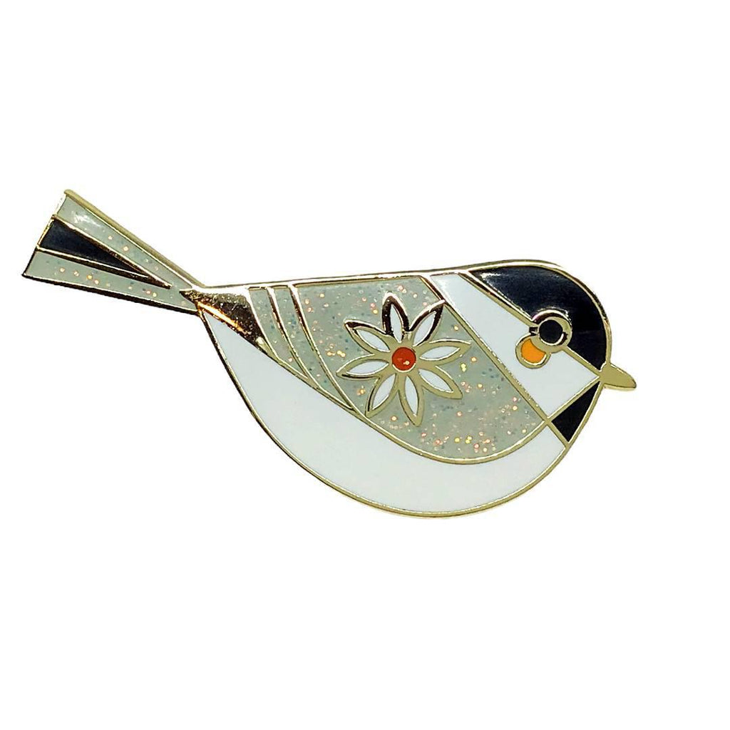 Enamel Pin - Black-capped Chickadee by Amber Leaders Designs