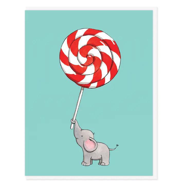 Card - All Occasion - Elephant Lollipop by Semi Sweet Press
