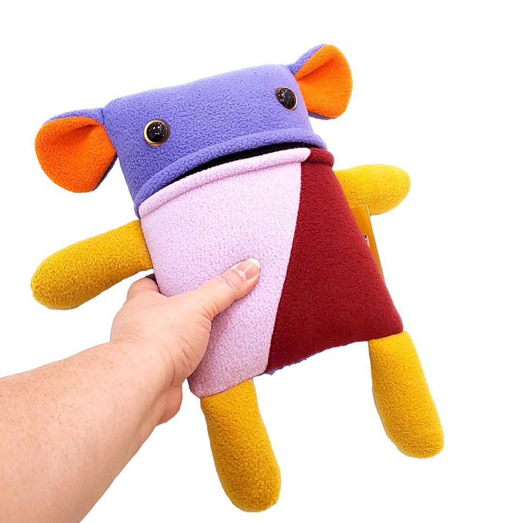 Plush - Large Squared Creature (Purple Orange Pink Diagonal) by Mr. Sogs