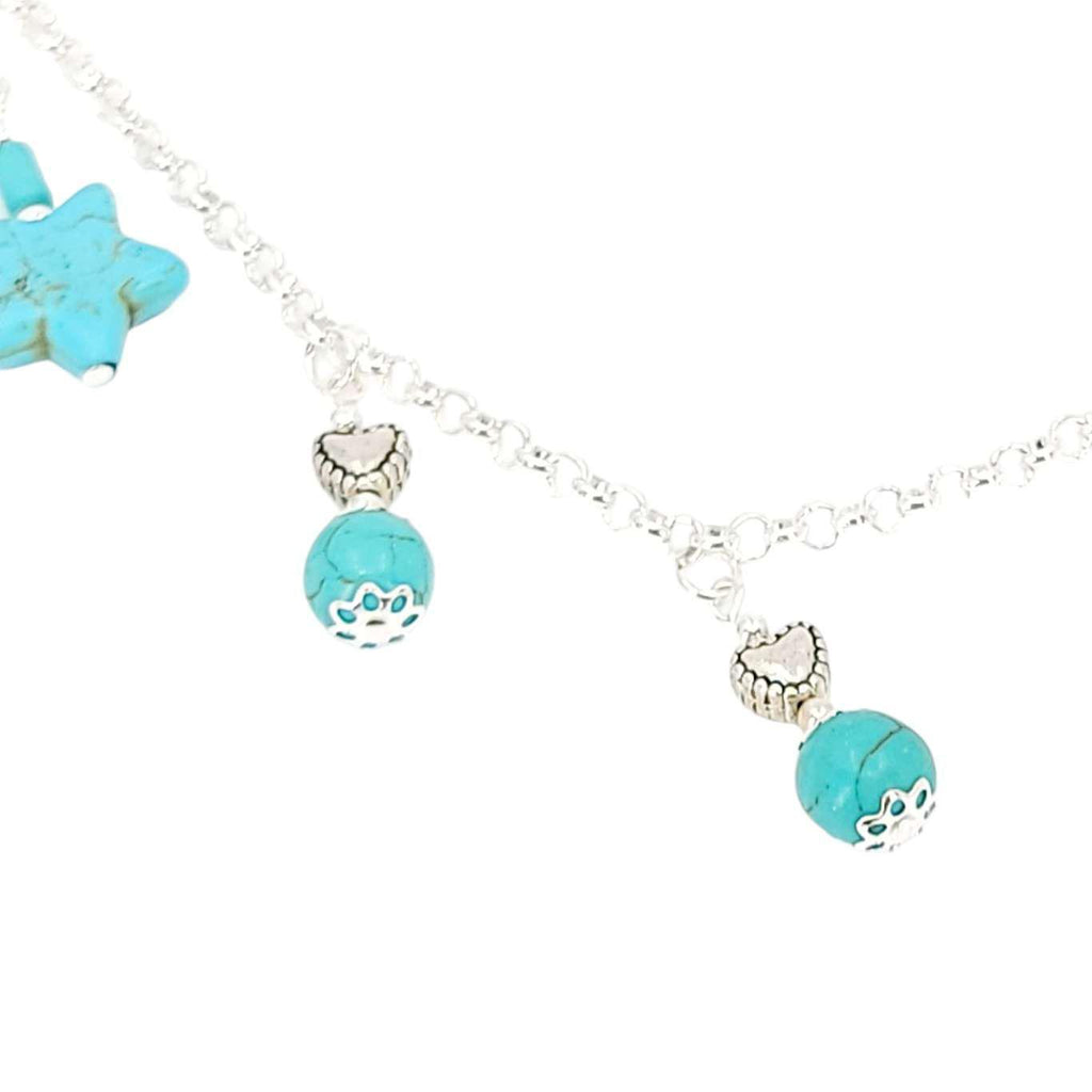 Mask Chain - Bead Star Drops (Howlite) by Tiny Aloha