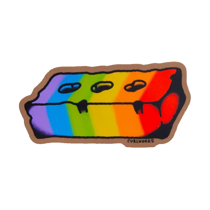 Sticker - Rainbow Brick by Curlworks