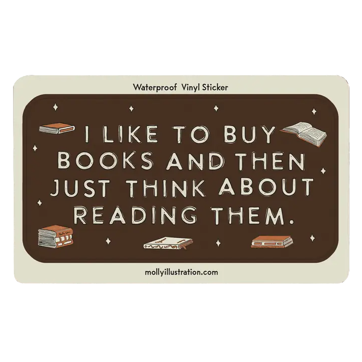Sticker - Like to Buy Books by Molly Illustration