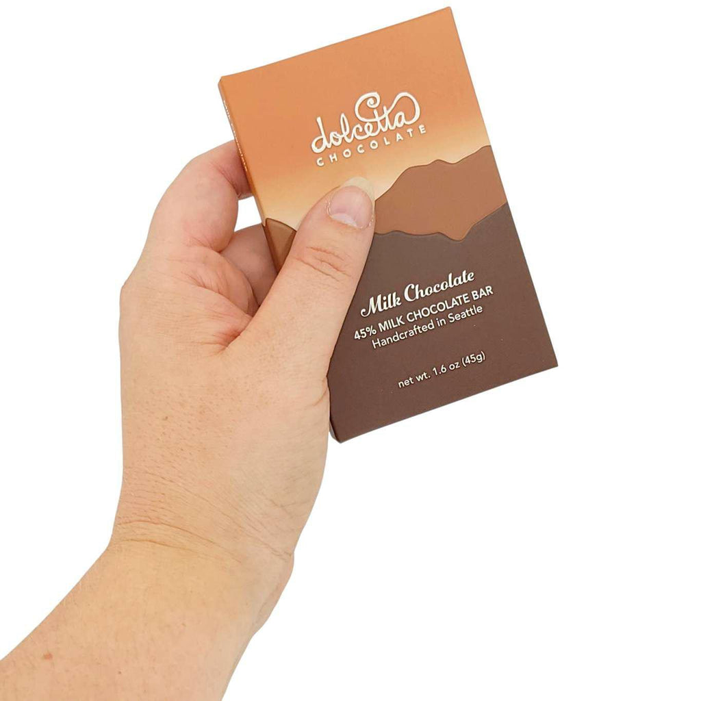 Bar - Milk Chocolate (45% Milk Chocolate) by Dolcetta Artisan Sweets