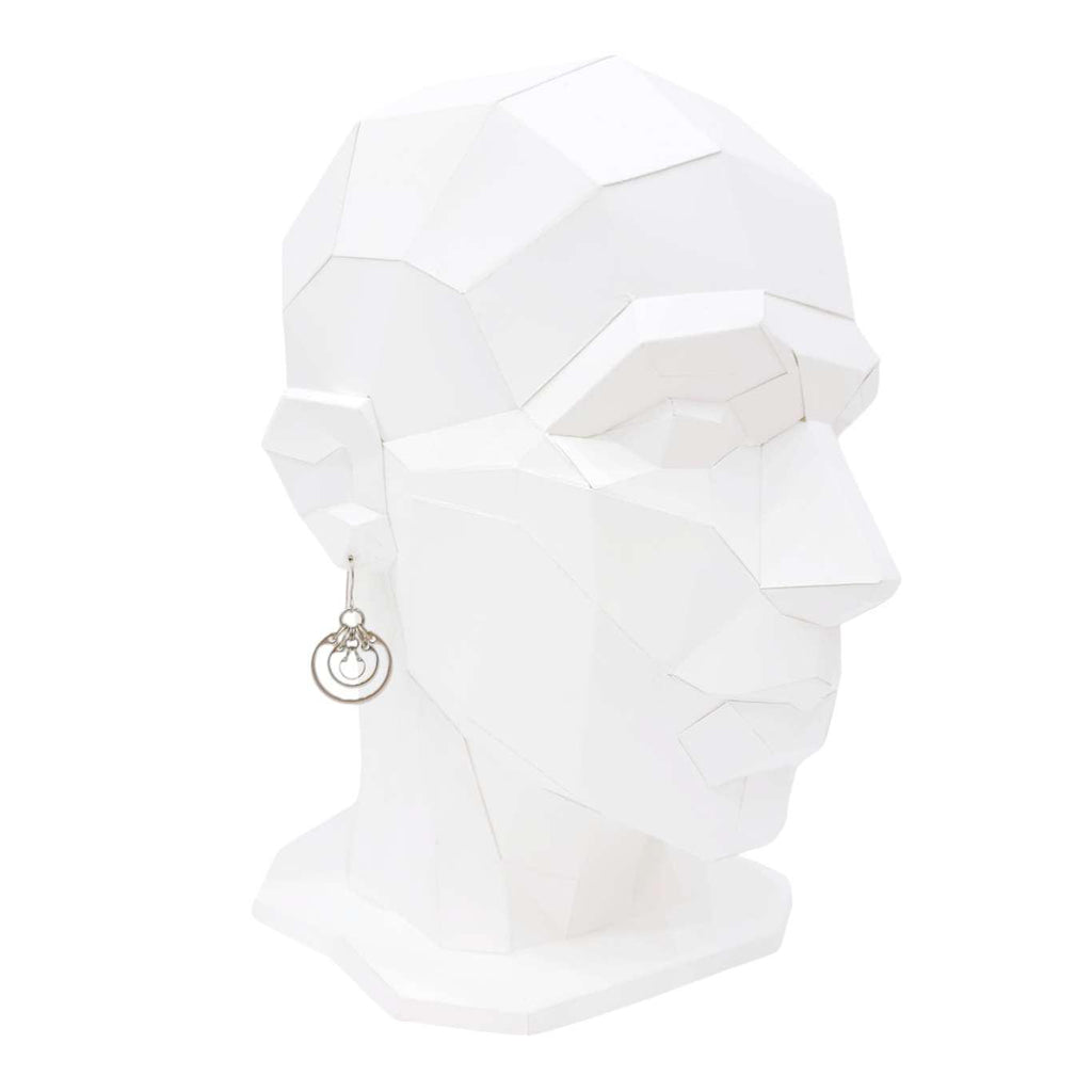 Earrings - Small Concentric Rings (Stainless Steel and Titanium) by Wraptillion