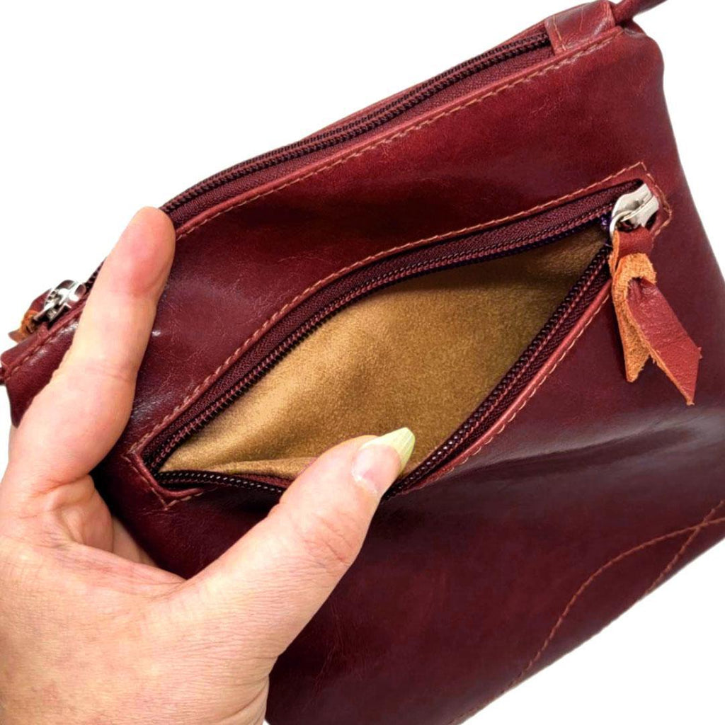 Bag - Cha Cha Tall Adjustable Small Cross Body (Wine) by Crystalyn Kae