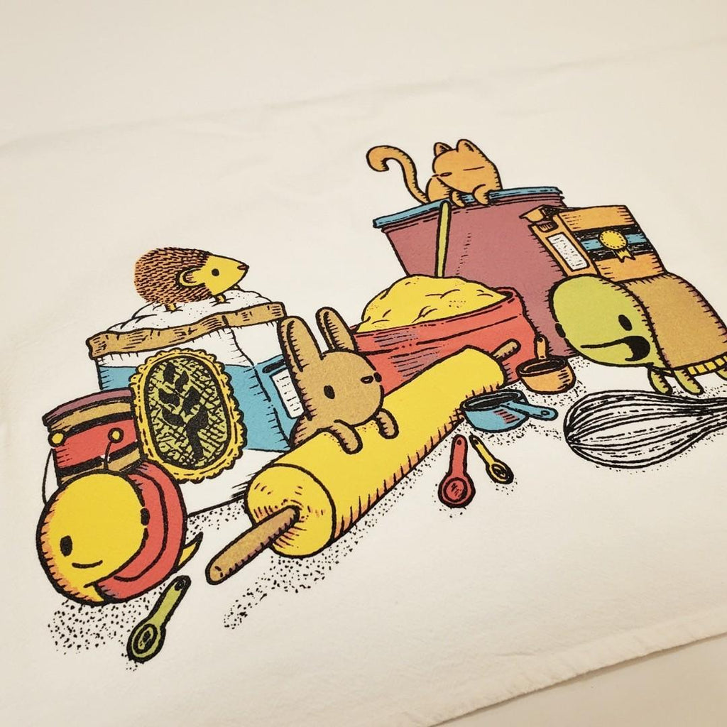 Tea Towel - Baking Buddies by Everyday Balloons Print Shop