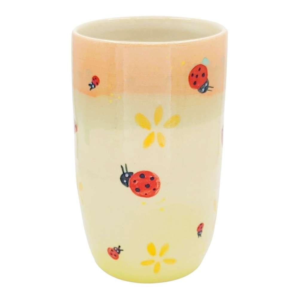Tall Tumbler - 12 oz - Little Red Ladybugs by Dwadlings