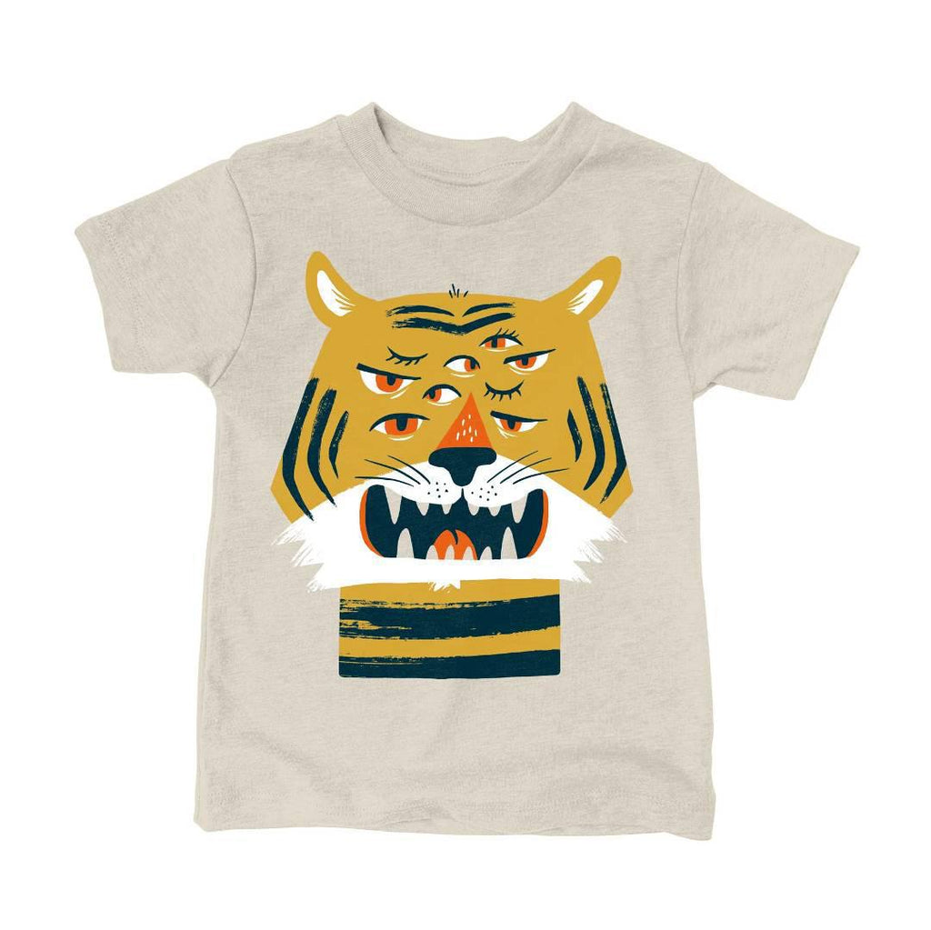 Kids Tee - Tiger Eyes Heather Dust Tee (2T - L) by Factory 43
