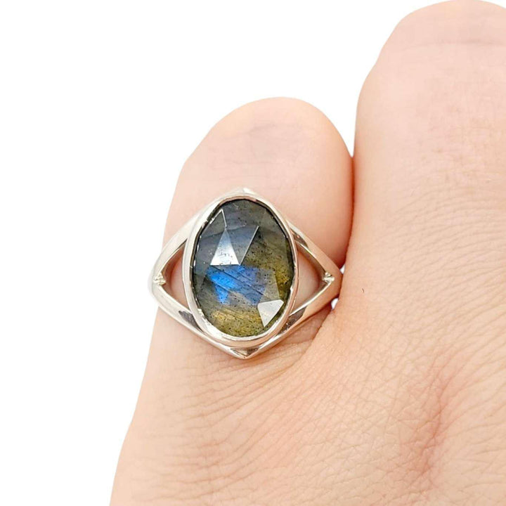 Ring - Size 7 - Cleo (Labradorite, Sterling Silver) by Corey Egan