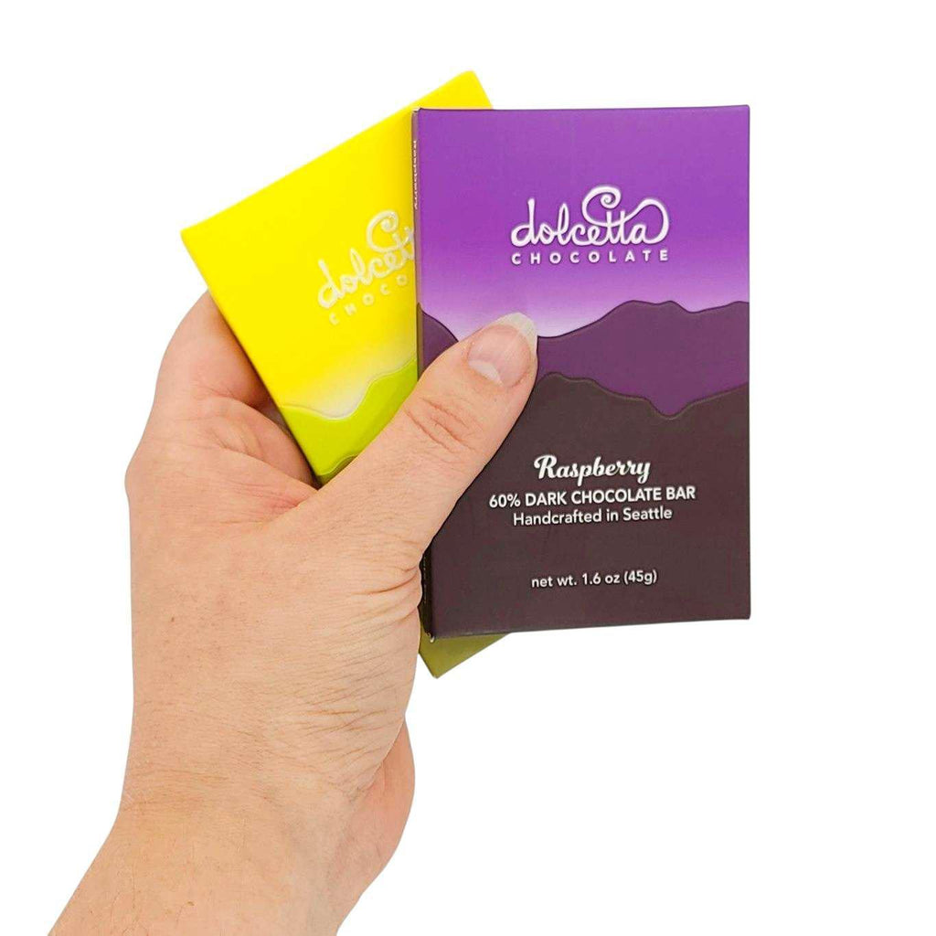 Gift Bundle - Chocolate Bar Duo (Raspberry and Coconut) by Dolcetta Artisan Sweets