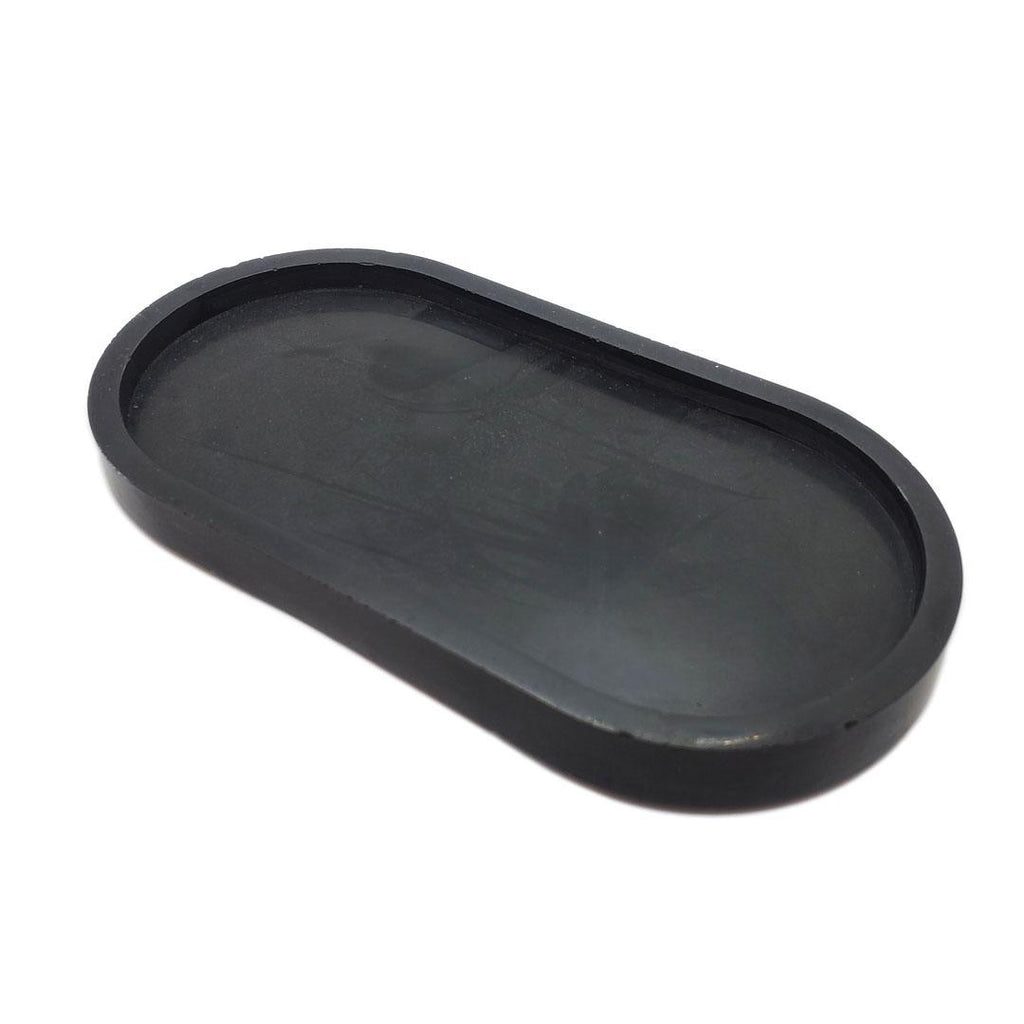 Tray - Long Oval Tray (Black Concrete) by Tenn Prairie