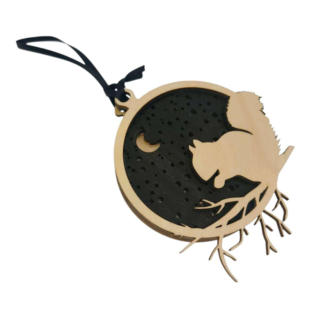 Ornament - Light Up Wood (Squirrel) by Squirrel Tacos Papercuts