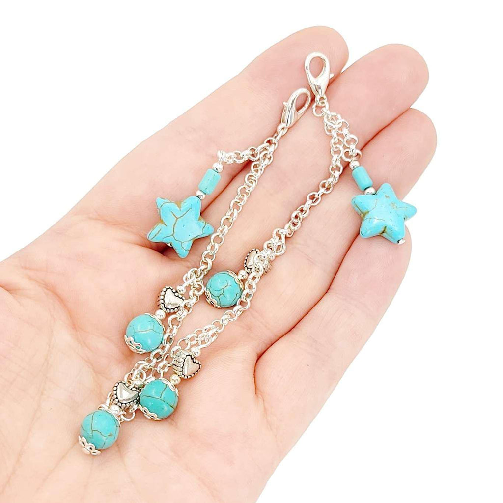 Mask Chain - Bead Star Drops (Howlite) by Tiny Aloha