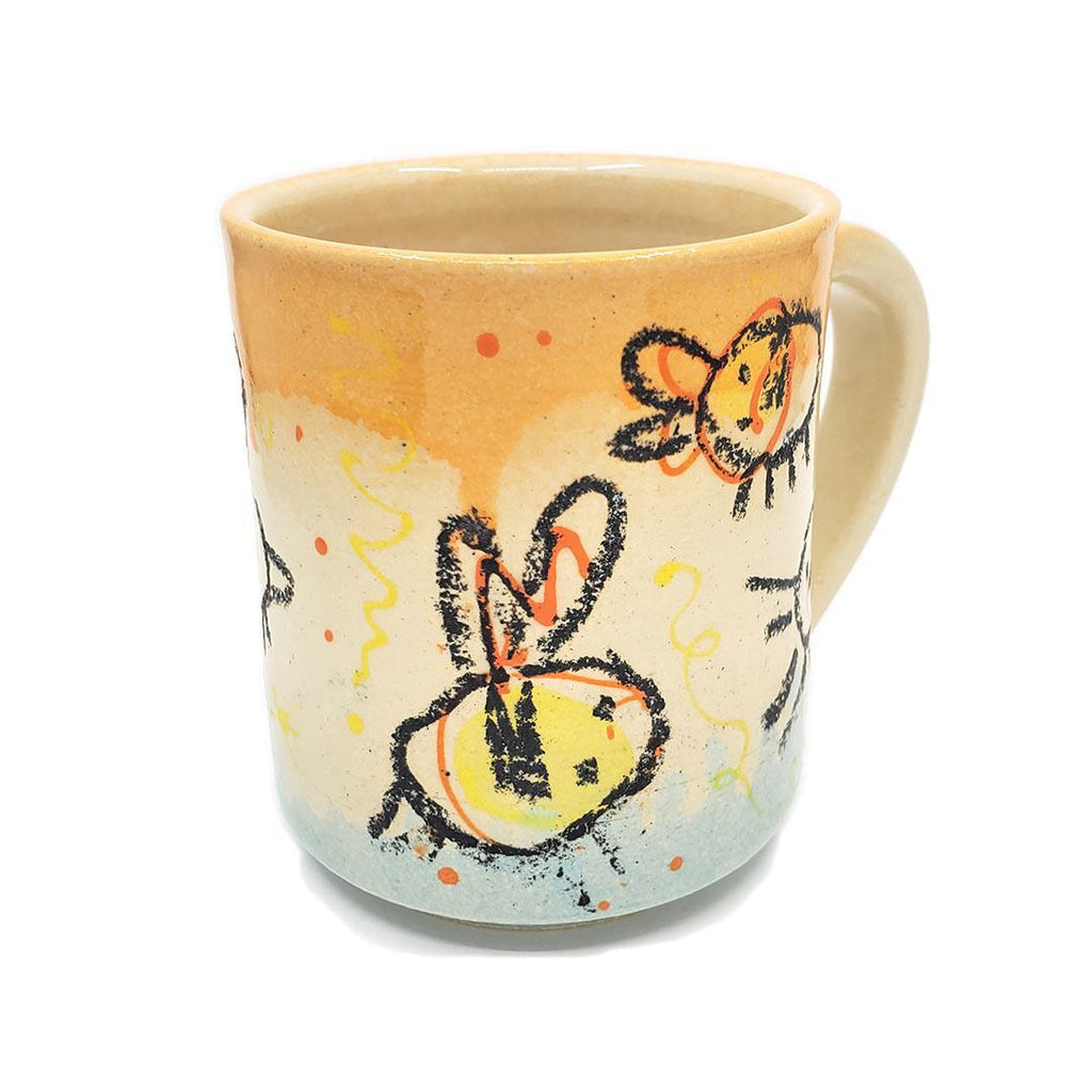 Mug - 12 oz - Scribble Bee Mug by Dwadlings