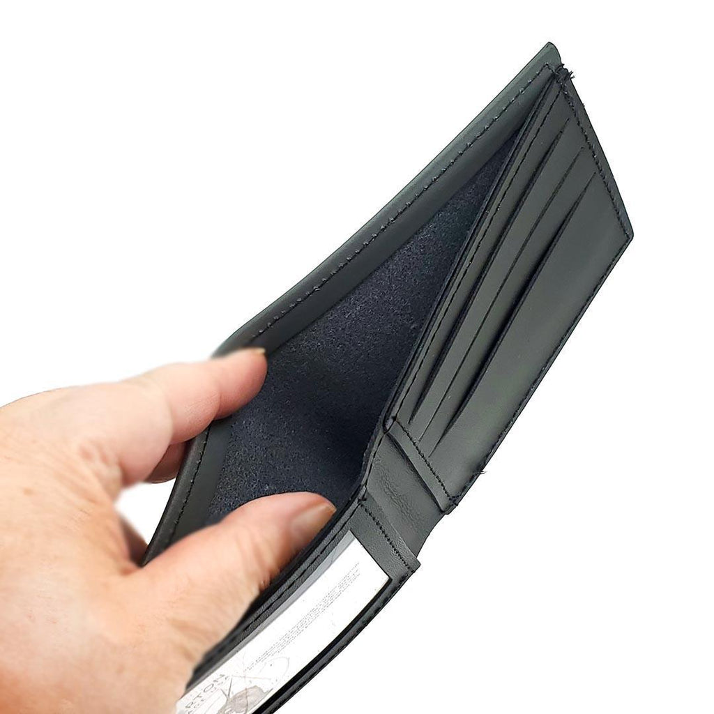 Leather Wallet - Geometric Trees (Gray) by Backerton