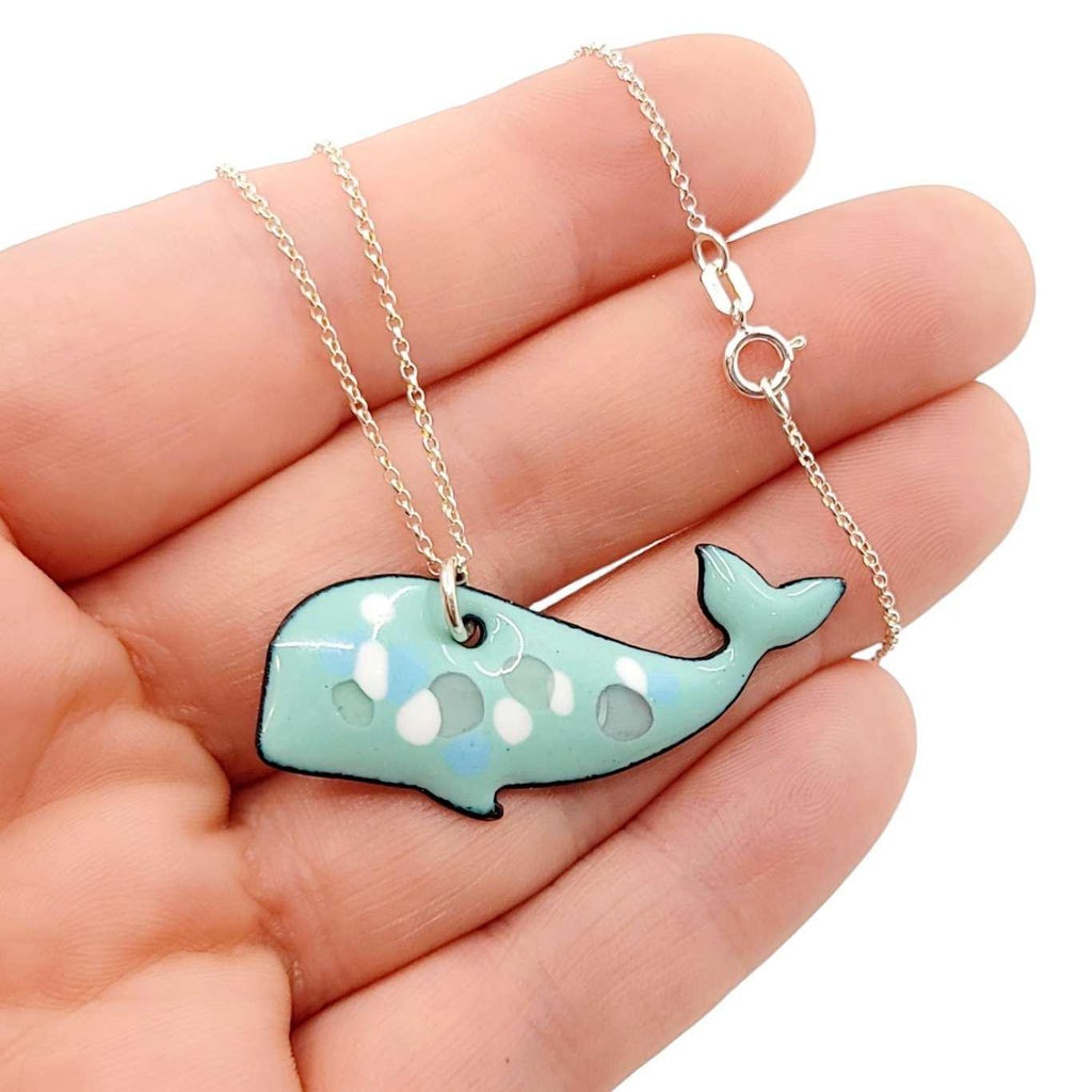 Necklace - Whale (Light Blue with Spots) by Magpie Mouse Studios