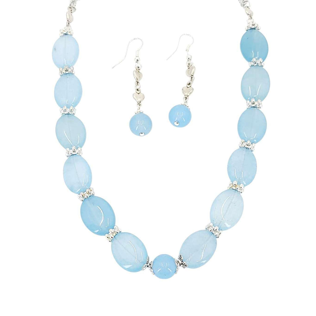 Necklace - Aquamarine Ovals by Tiny Aloha