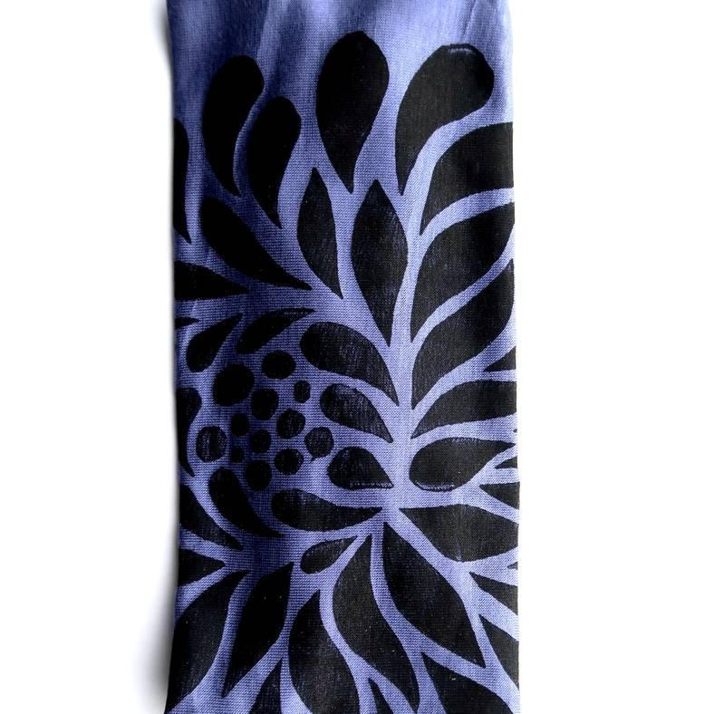 Headbands - Chrysanthemum on Denim by Windsparrow Studio