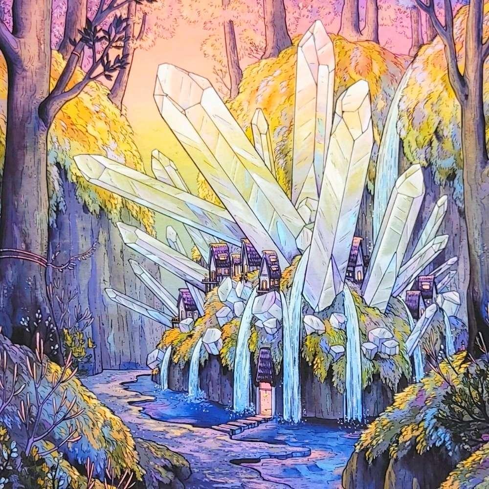 Art Print - 10x10in - Crystal Cascades by Nimasprout