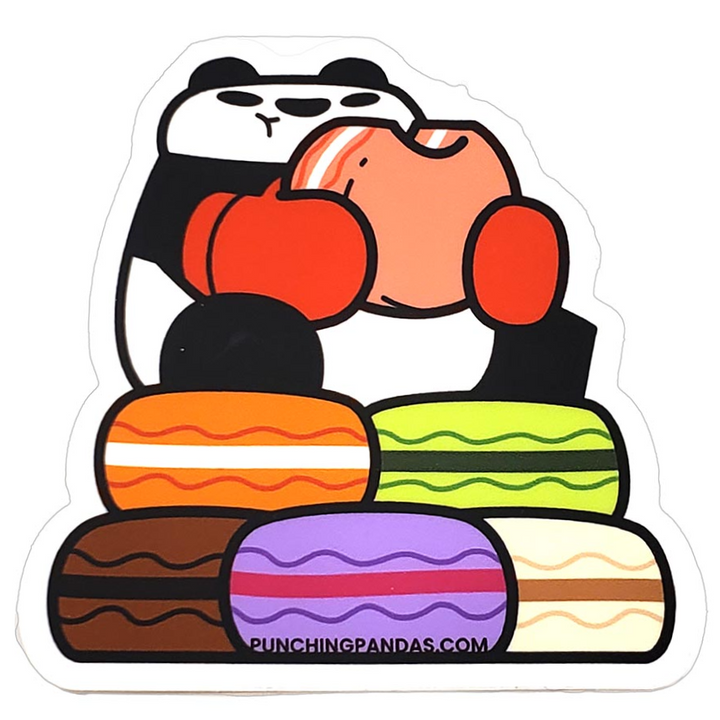 Stickers - Panda Loves Ohh Macarons by Punching Pandas