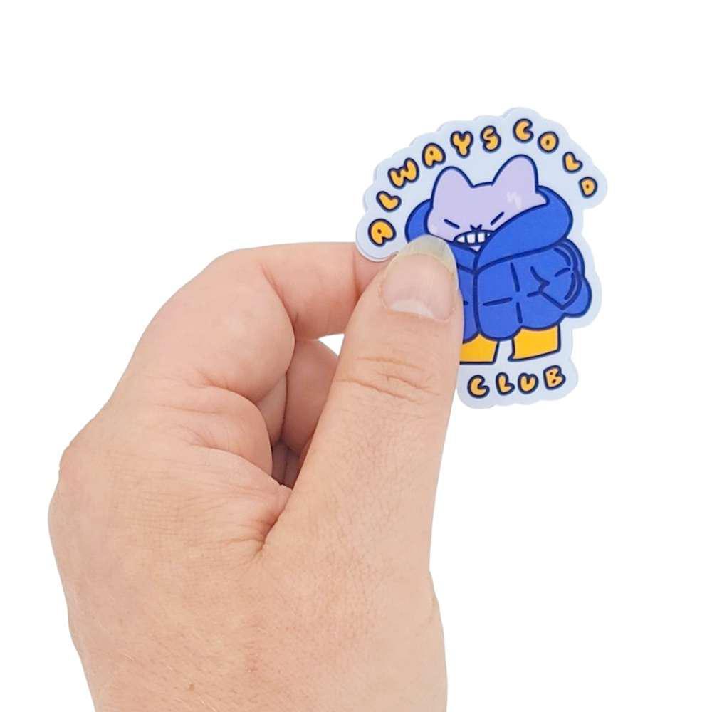 Sticker - Always Cold Club Cat by Laura Zeng