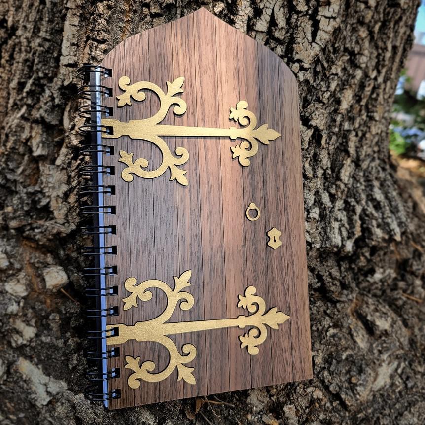Journal - Fairy Door 3D Wood Cover with Lined Pages by Bumble and Birch