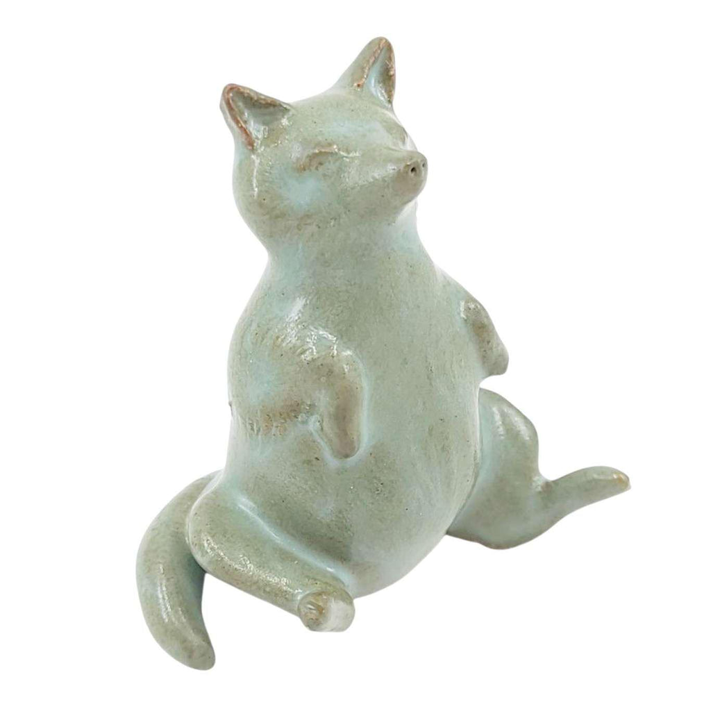 Collectible - Tea Pet Figurine (Blue Fox) by Mist Ceramics