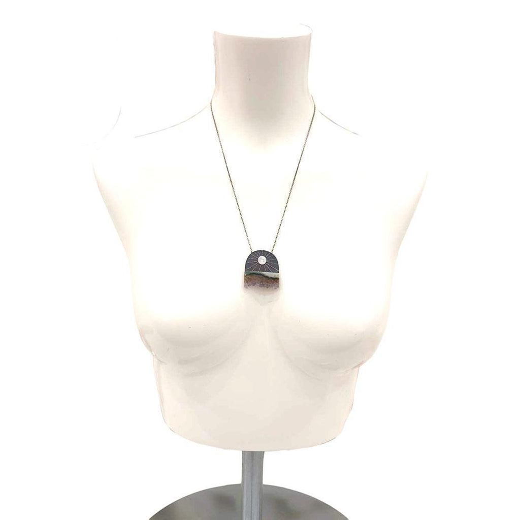 Necklace - Moon Rays Amethyst Jasper Crystal by Fernworks