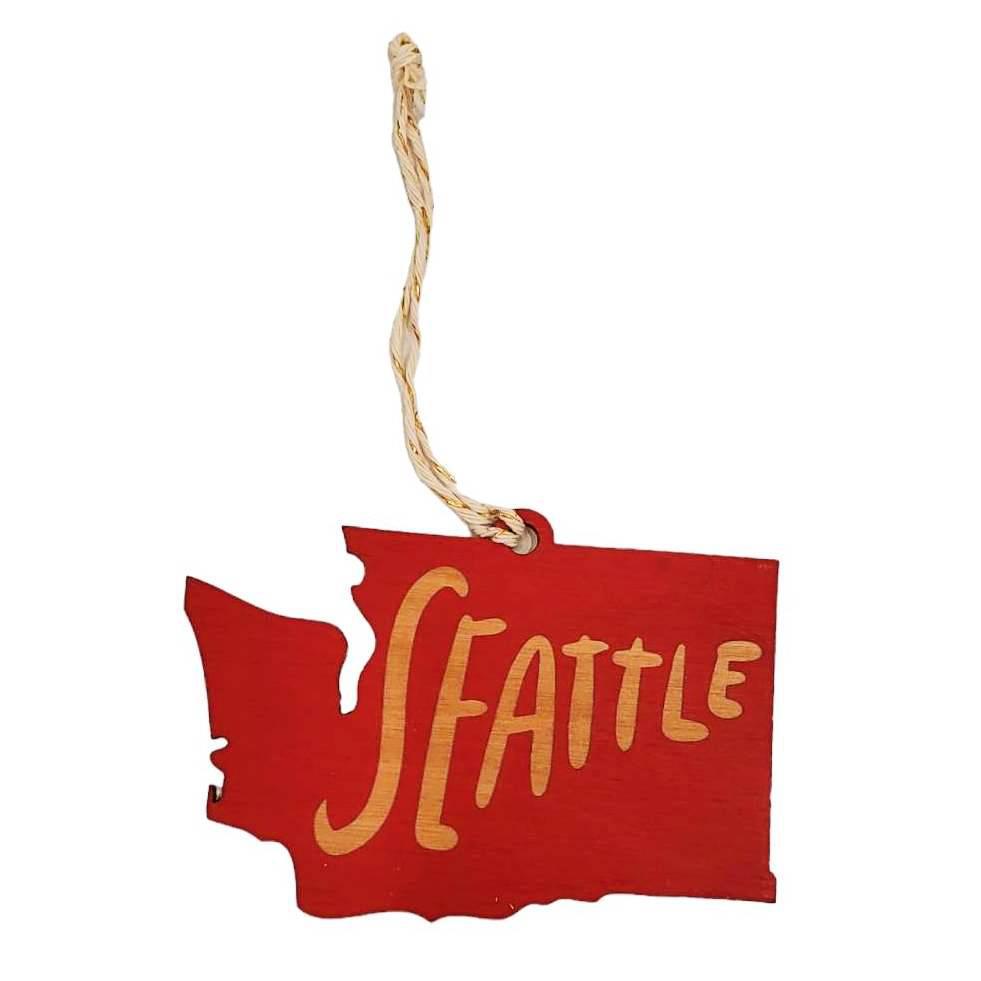 Ornaments - Large - Seattle WA State (Assorted Colors) by SnowMade